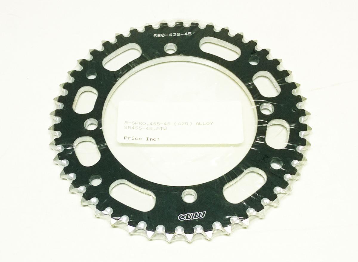MINO REAR SPROCKET ALLOY BLACK 1465, 25-660-420-45