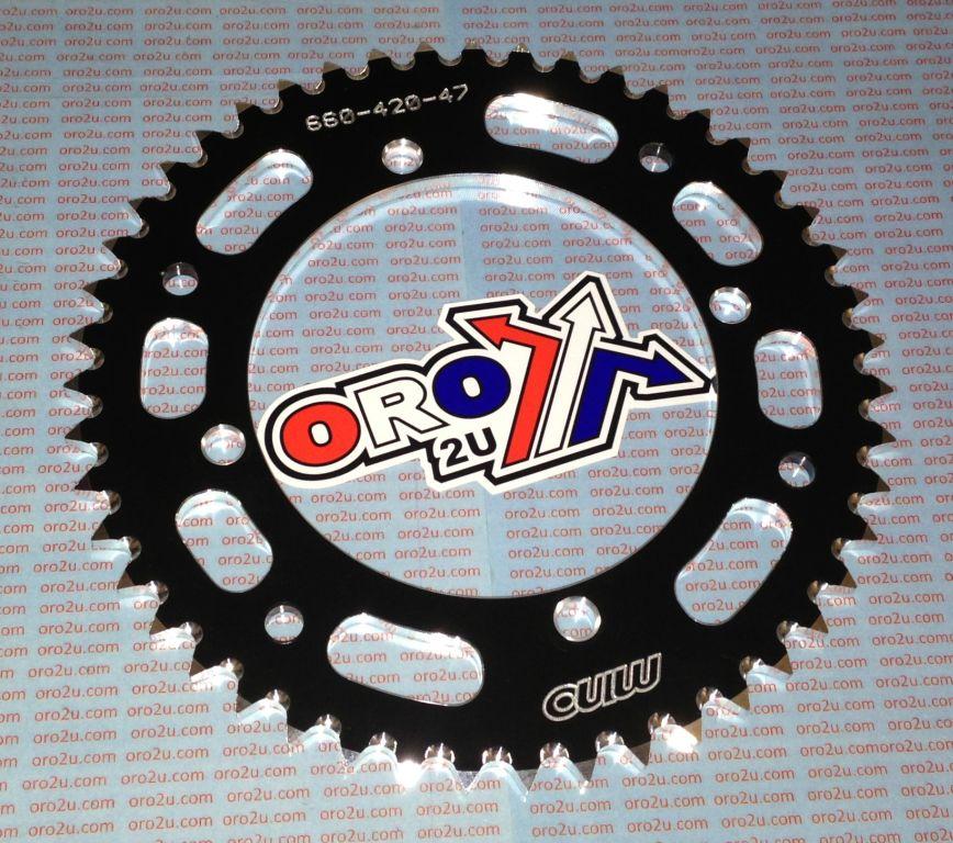 MINO REAR SPROCKET ALLOY BLACK 1465, 25-660-47