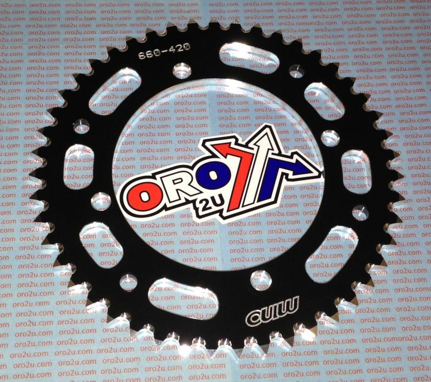 MINO REAR SPROCKET ALLOY BLACK 1465, 25-660-420-49