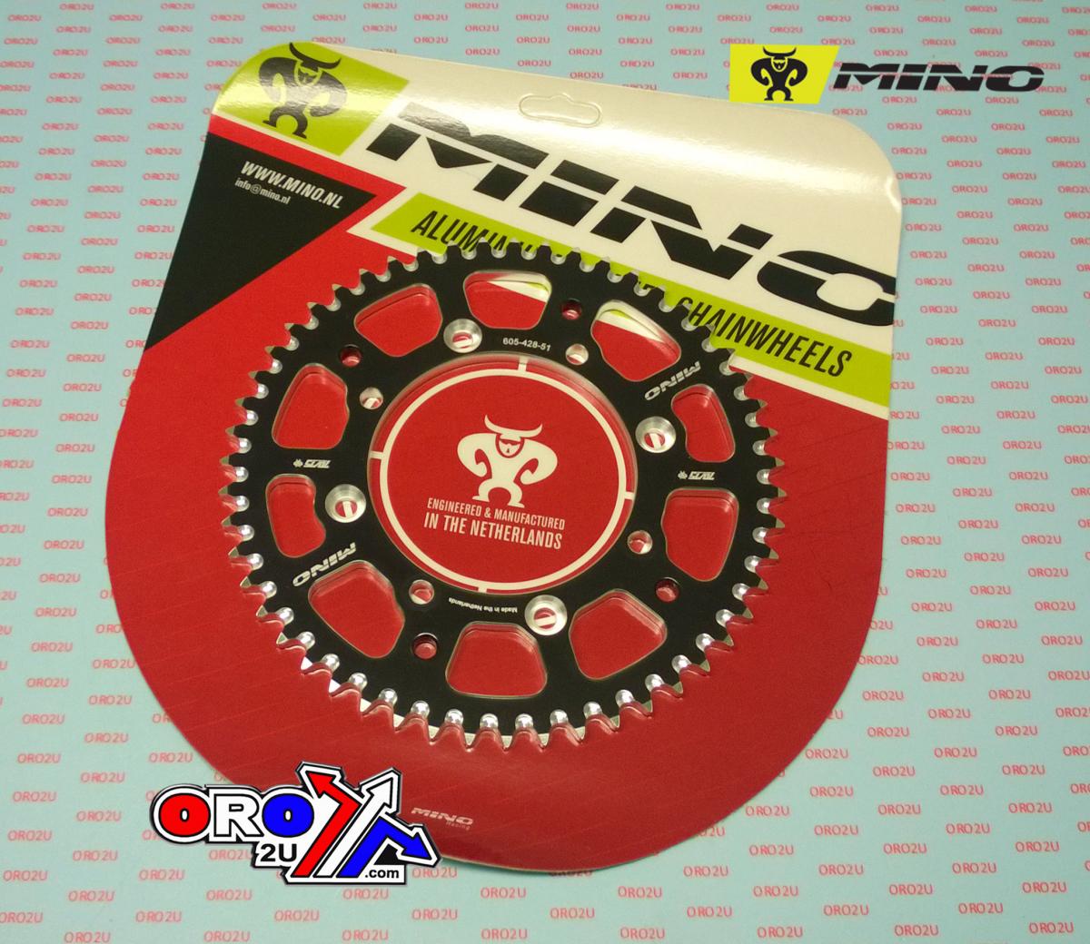 MINO REAR SPROCKET BLACK 462, 25-605-51 CHAIN 428 Conversion