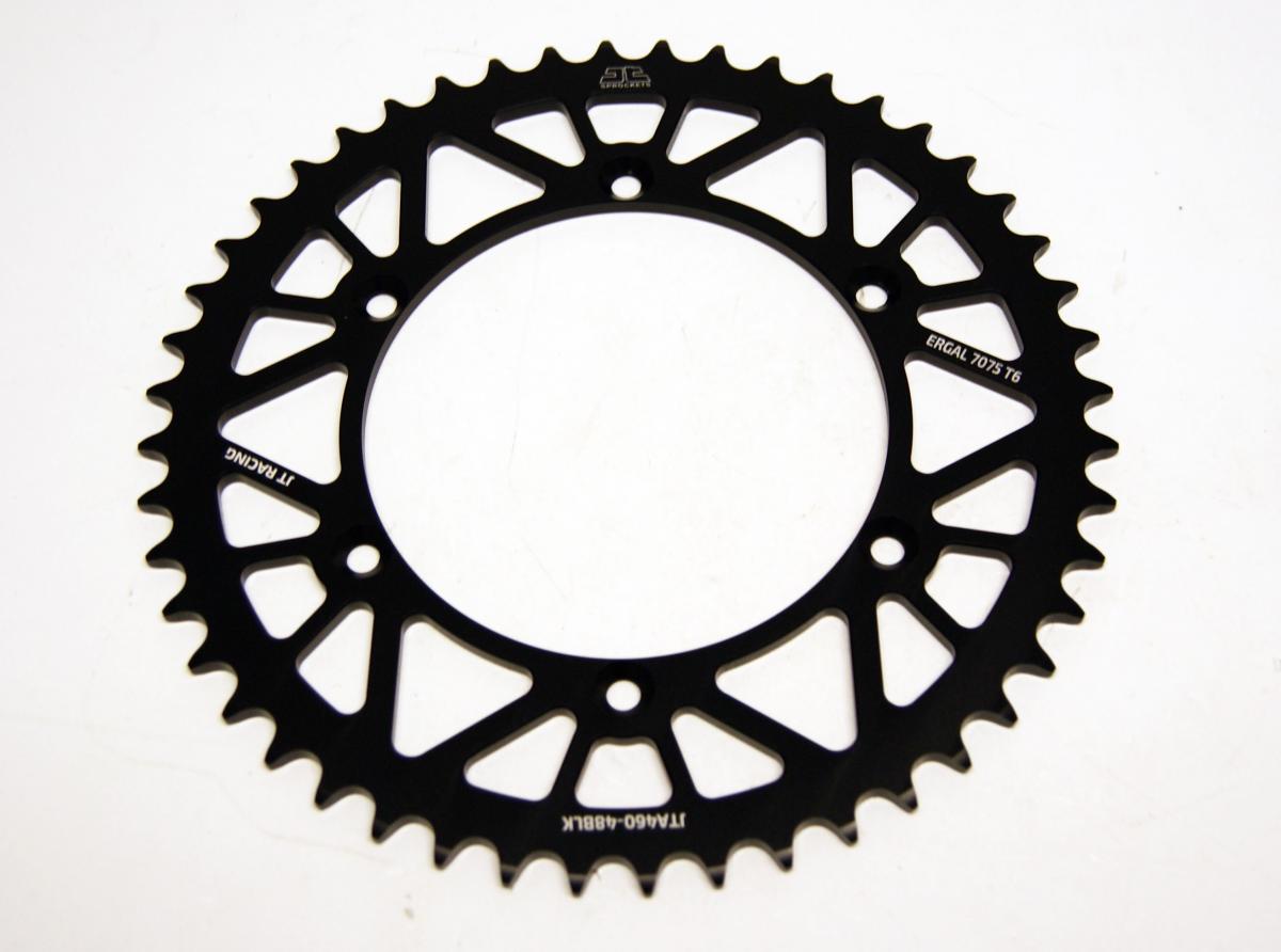 REAR SPROCKET ALLOY BLACK 460, JTA460.48BLK 7075-T6 Aluminium