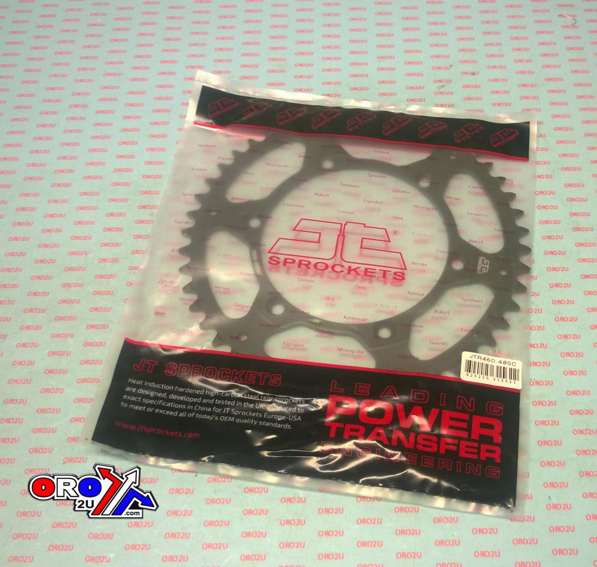REAR SPROCKET STEEL BLK JTR460, LIGHTWEIGHT SELF-CLEANING, JTR460.48SC, JTR46048SC
