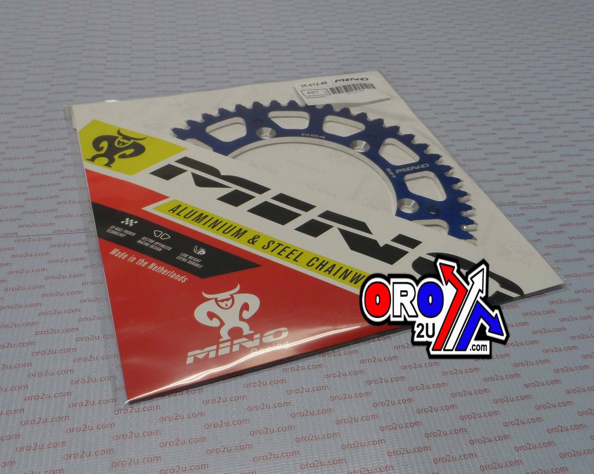 MINO REAR SPROCKET ALLOY BLUE, MINO 25-612-49 BLUE