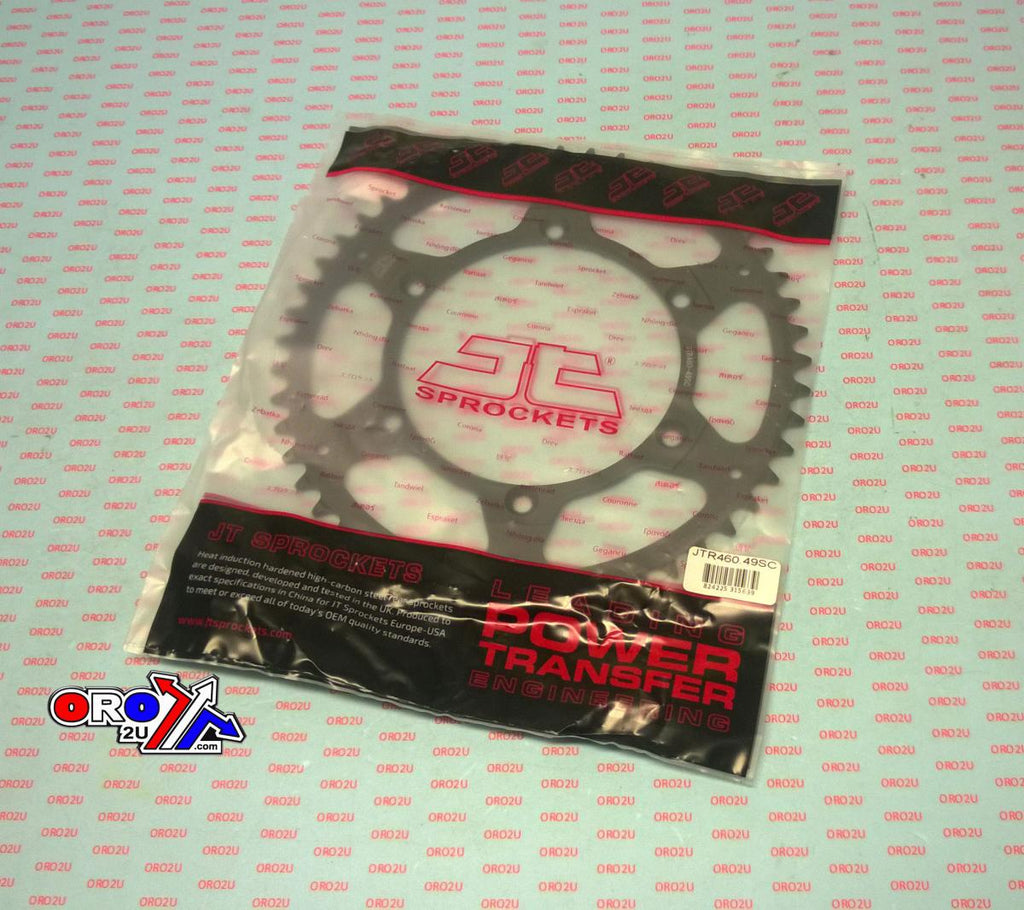 REAR SPROCKET STEEL BLK JTR460, LIGHTWEIGHT SELF-CLEANING, JTR460.49SC, JTR46049SC