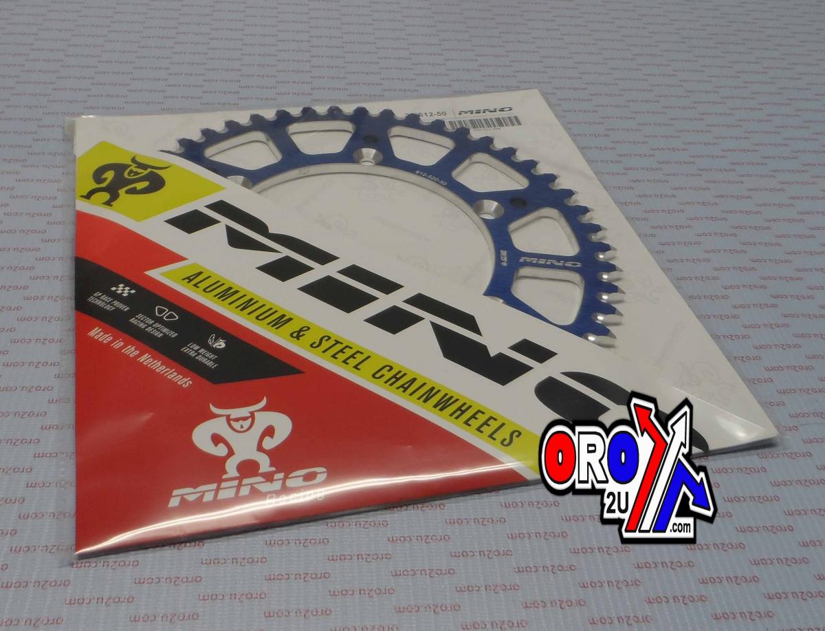 MINO REAR SPROCKET ALLOY BLUE, MINO 25-612-50 BLUE JTR460