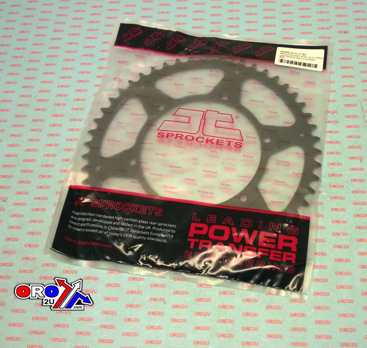 REAR SPROCKET STEEL BLK JTR460-51SC, LIGHTWEIGHT SELF-CLEANING, JTR460.51, JTR46051