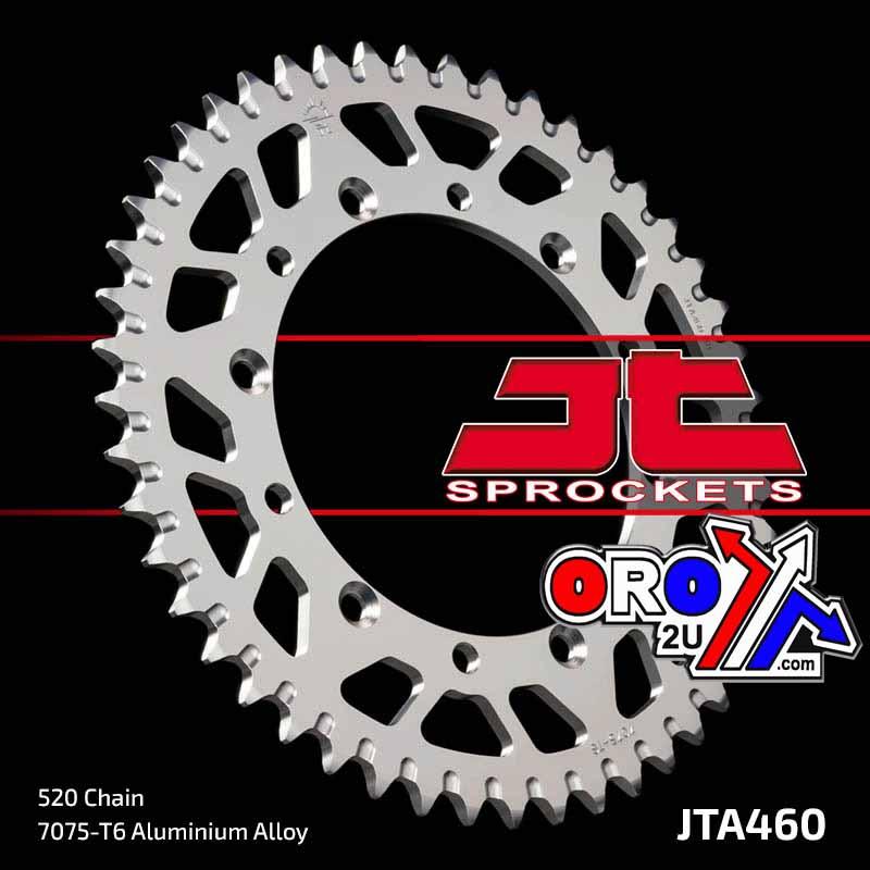 REAR SPROCKET ALLOY SILVER 460, JTA460.52 7075-T6 Aluminium