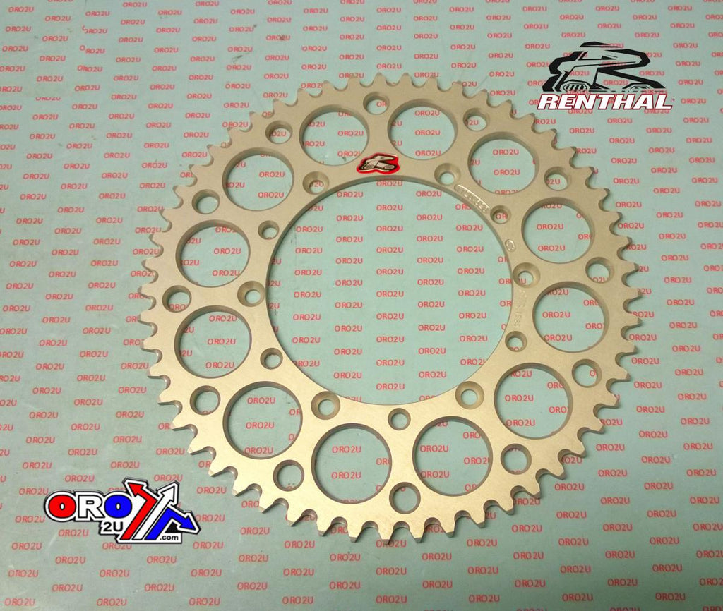 REAR SPROCKET ALLOY RENTHAL, ULTRALITE 112U-520-53GESI SILVER, 112U-520-53GRSI