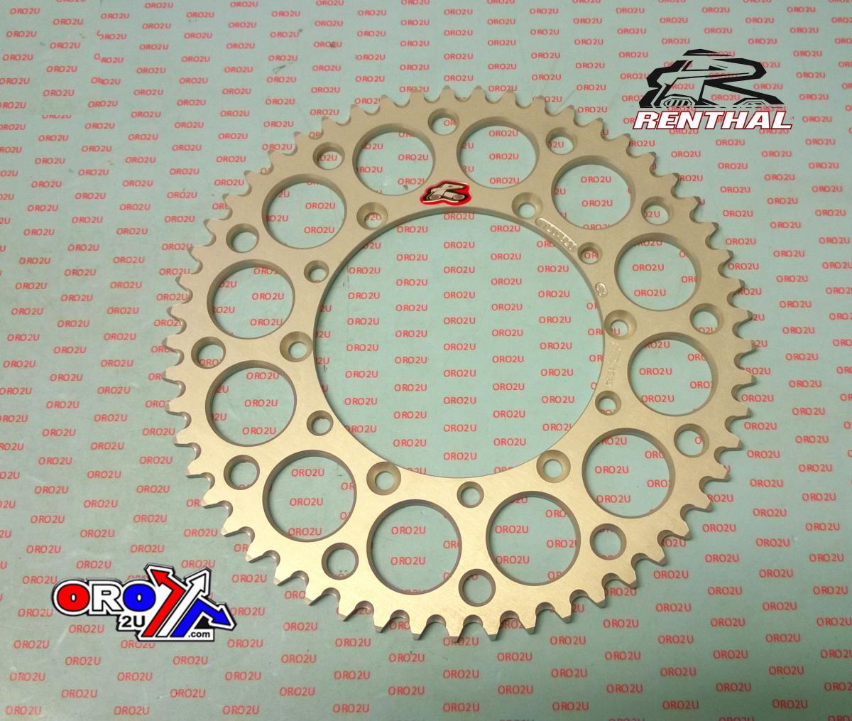 REAR SPROCKET ALLOY RENTHAL, ULTRALITE 112U-520-53GESI SILVER, 112U-520-53GRSI