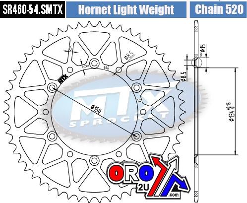 REAR SPROCKET STEEL HARD LIGHT 11H-110-54 SR460-54