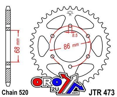 REAR SPROCKET JTR473.40 STEEL, HONDA ROAD JT