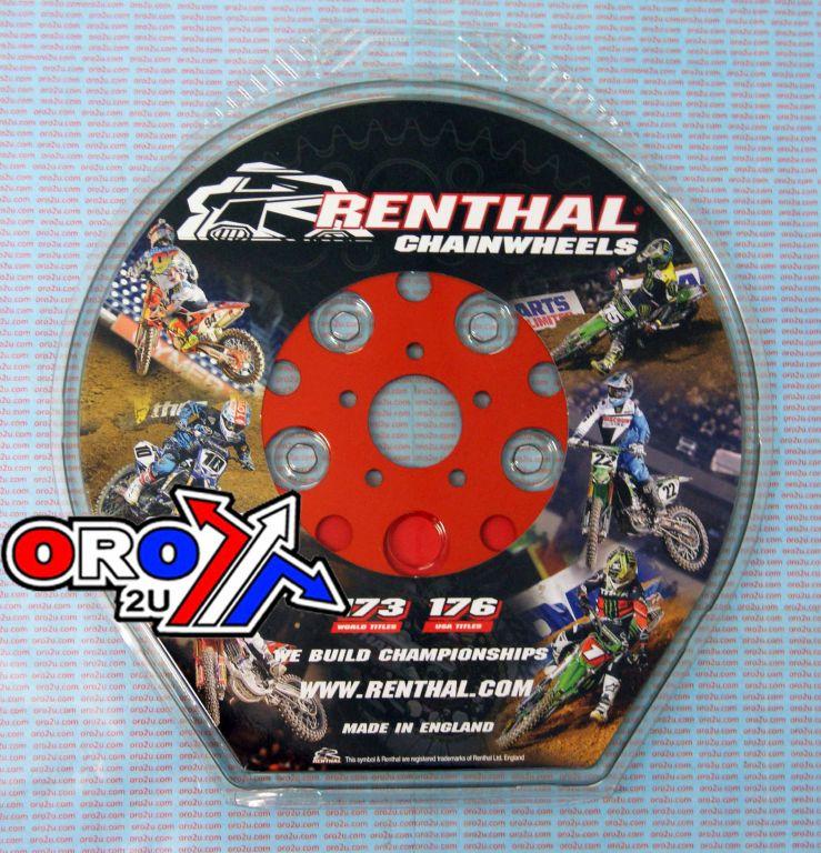 REAR SPROCKET RENTHAL 480, KTM 50 2010-2013 38T ORANGE, 480--415-38P-OR