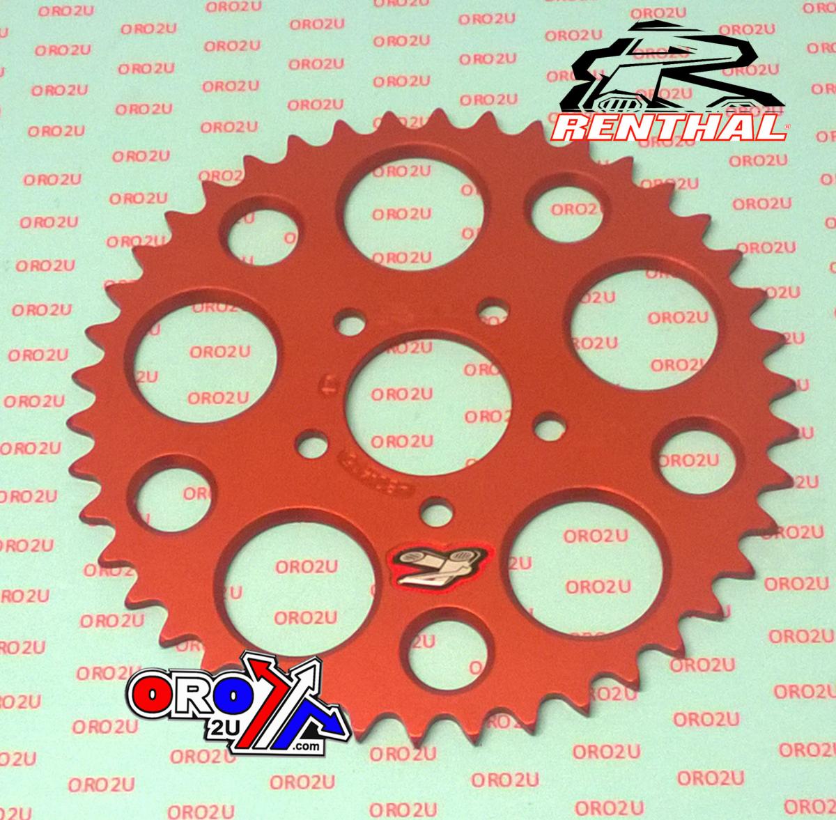 REAR SPROCKET RENTHAL 480, KTM 50 2010-2013 42T ORANGE, 480--415-42P-OR