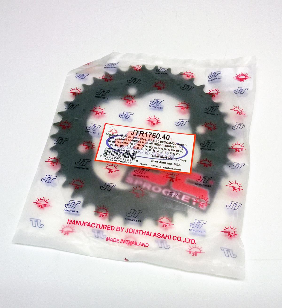 REAR SPROCKET STEEL JTR1760.40, BLACK, SR1760-40