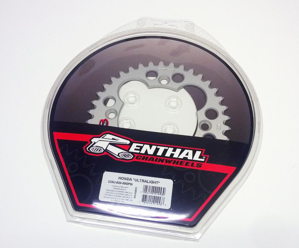 REAR SPROCKET RENTHAL ATV, ULTRALITE 223-520-38 SILVER, 223U-520-38GPSI