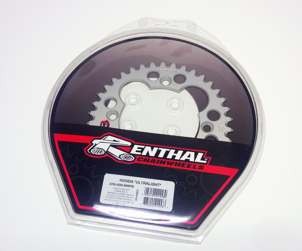 REAR SPROCKET RENTHAL ATV, ULTRALITE 223-520-38 SILVER, 223U-520-38GPSI