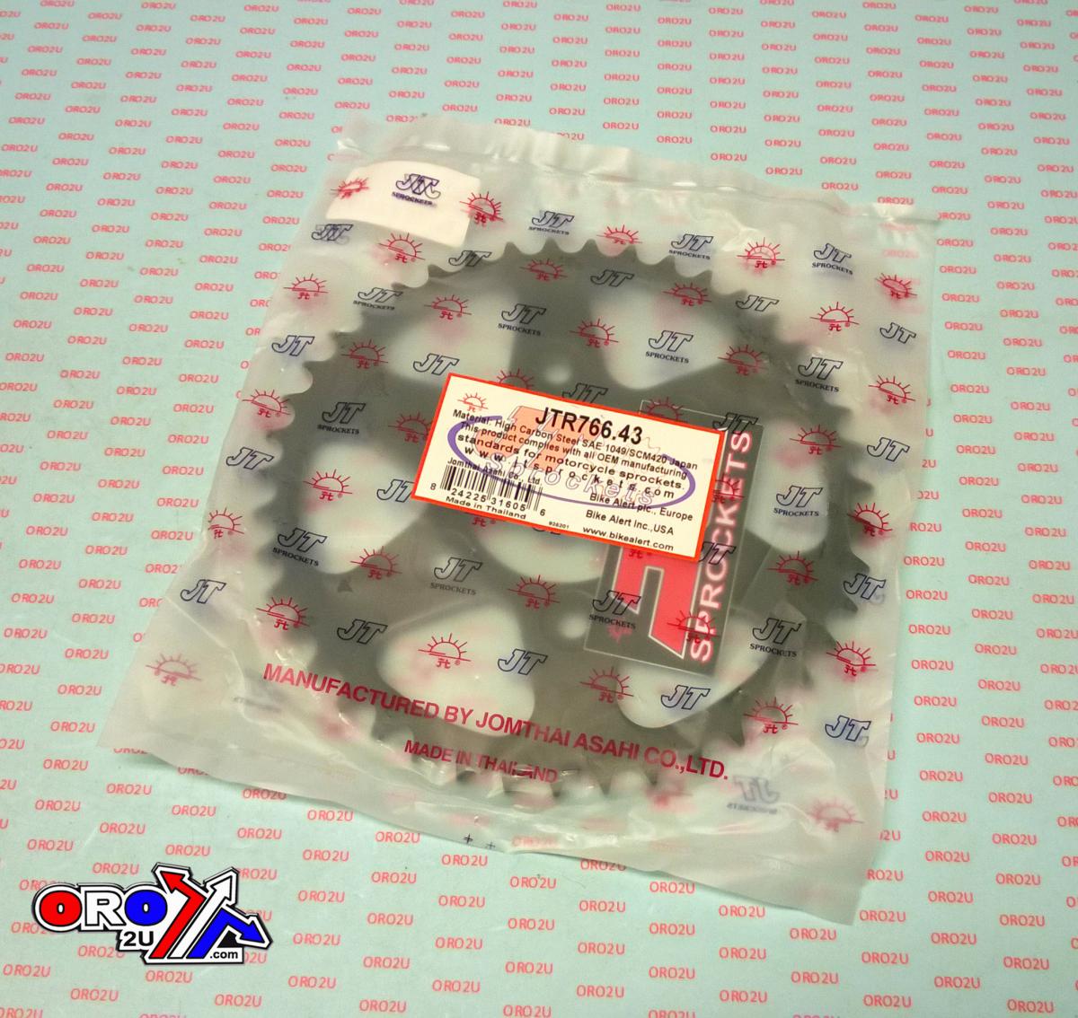 REAR SPROCKET JTR766.43 STEEL, ROAD