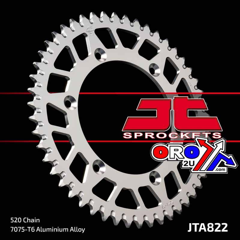 REAR SPROCKET ALLOY SILVER 822, JTA822.44 7075-T6 Aluminium
