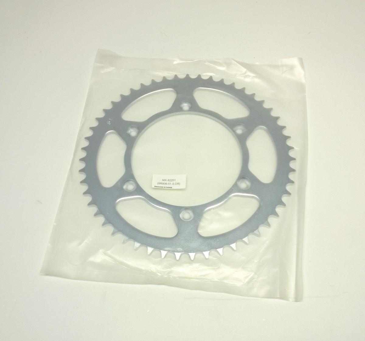 REAR SPROCKET STEEL 51 [JTR822.51] 520, SILVER