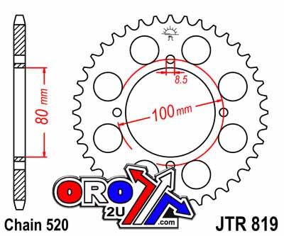 REAR SPROCKET JTR819.39 JT 520