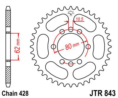 REAR SPROCKET JTR843.53 STEEL