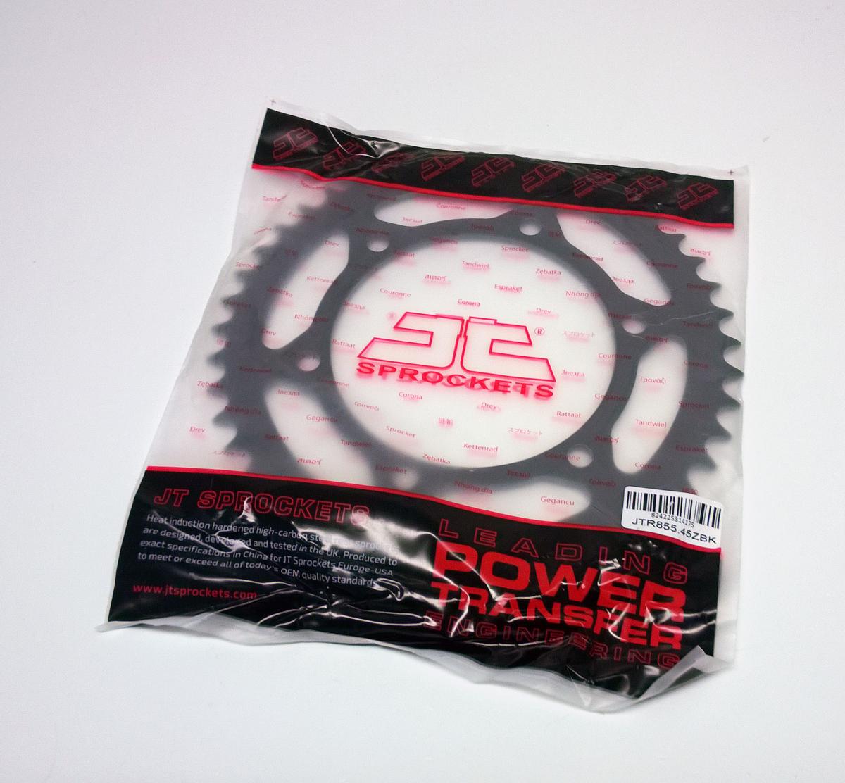 REAR SPROCKET STEEL HARD ZBK, JTR855.45ZBK