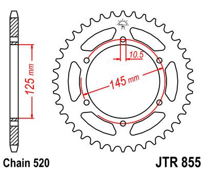 REAR SPROCKET JTR855.47 JT 520