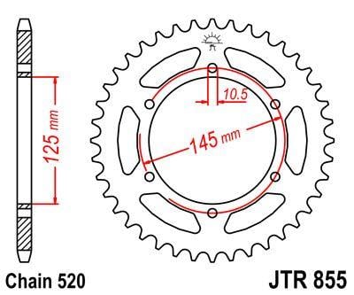 REAR SPROCKET JTR855.48 JT 520
