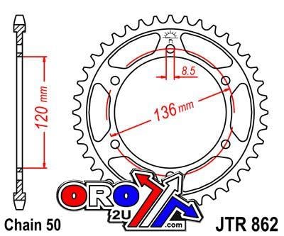 REAR SPROCKET JTR862.44 JT