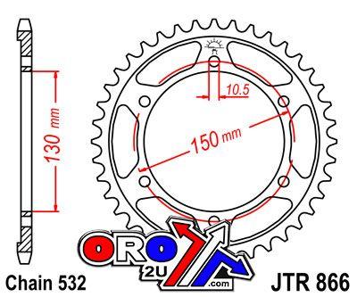 REAR SPROCKET JTR866.38 JT