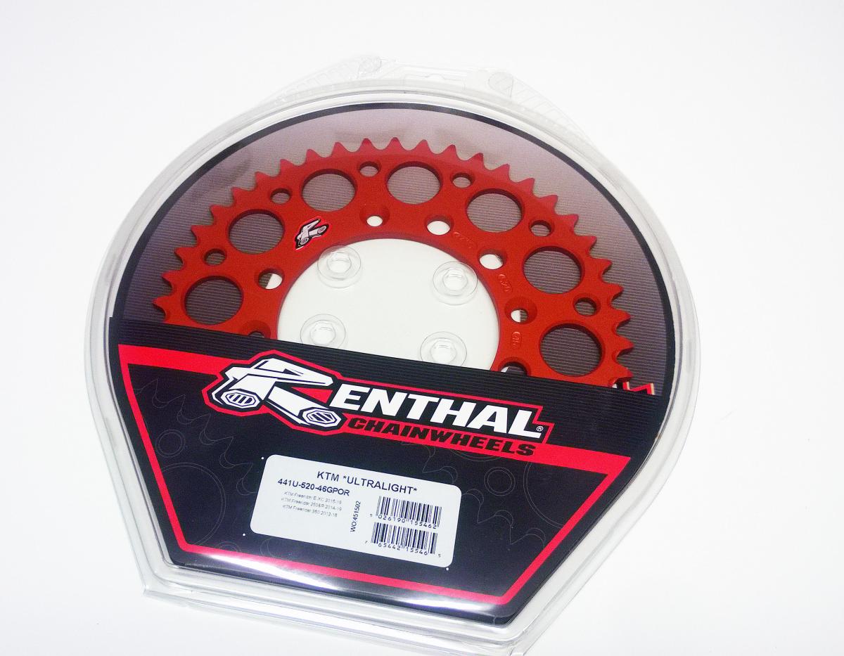 REAR SPROCKET RENTHAL KTM FREERIDE, ULTRALITE 441U-520-46GPOR ORANGE, 441U-520-46GPOR