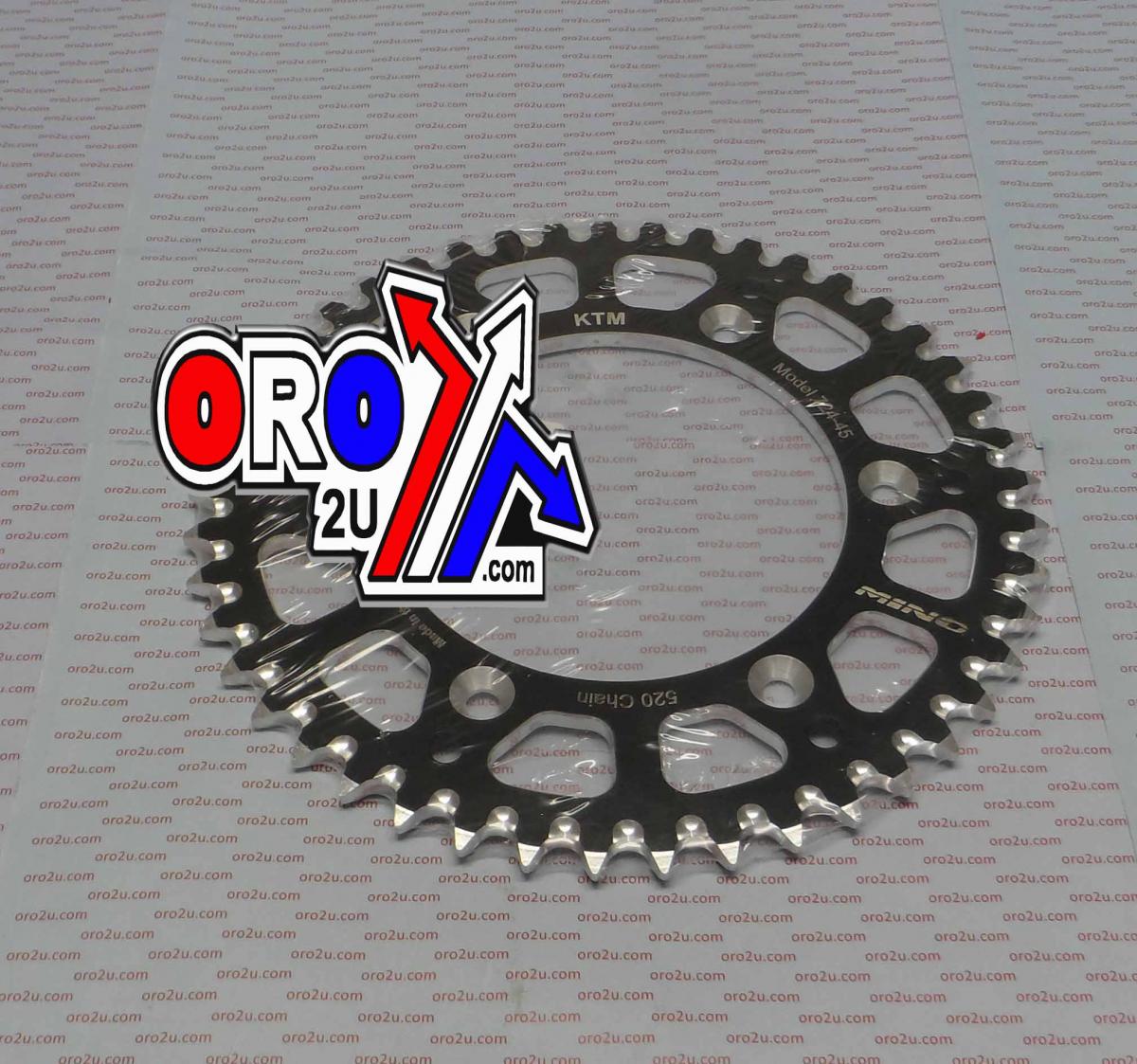 MINO REAR SPROCKET ALUM 990-45 BK, 25-724-520-45