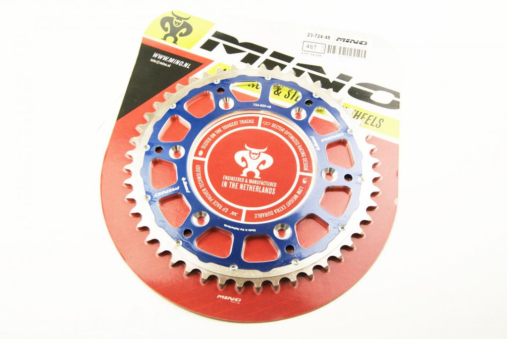 MINO REAR SPROCKET FUSION 2-RING, 23-724-520-48 STEEL/ALLOY BLUE