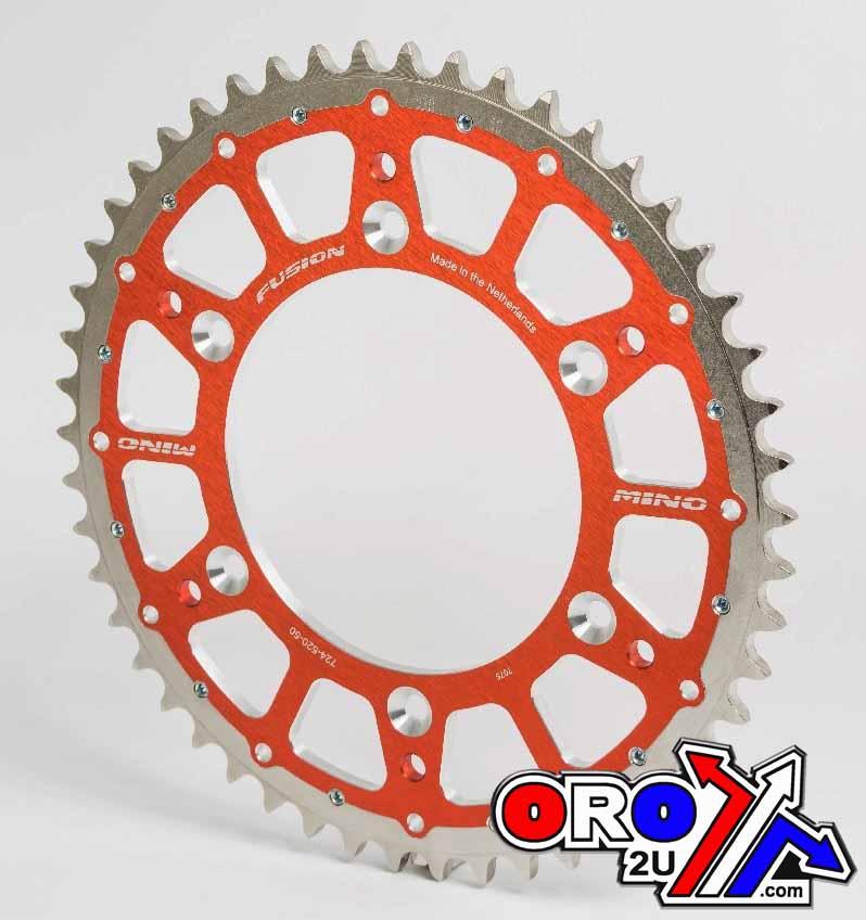 MINO REAR SPROCKET FUSION 2-RING, 23-724-520-49 STEEL/ALLOY ORANGE