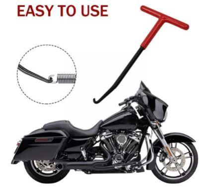 SPRING PULL SOFT GRIP T-HANDLE 160mm, EXHAUST SPRING HOOK PULLER