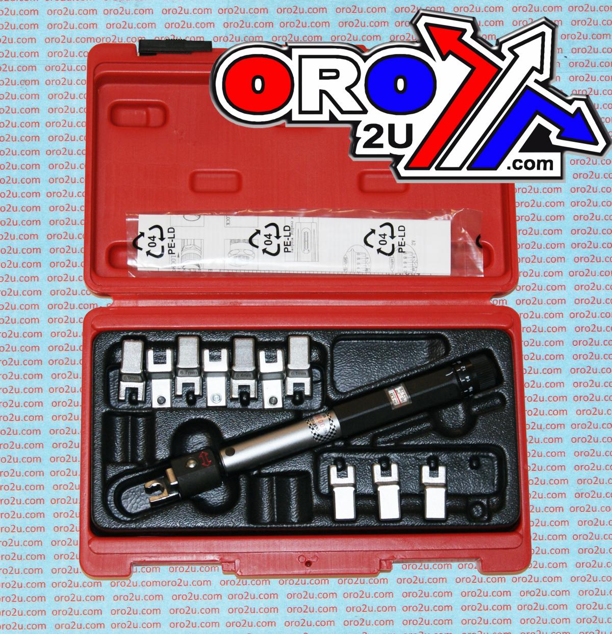 SPOKE ADJUSTABLE TORQUE WRENCH SET - 9 PIECES WITH CASE