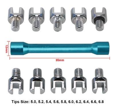 SPOKE WRENCH TOOL WITH 10 ENDS 5mm - 6.8mm