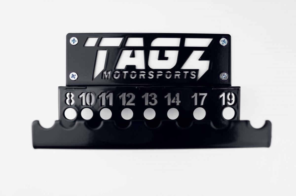 TAGZ ORGANISER T-BAR RACK BLACK, FITS UP TO 8 T-BARS
