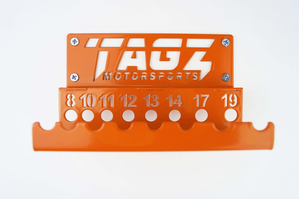TAGZ ORGANISER T-BAR RACK ORANGE, FITS UP TO 8 T-BARS