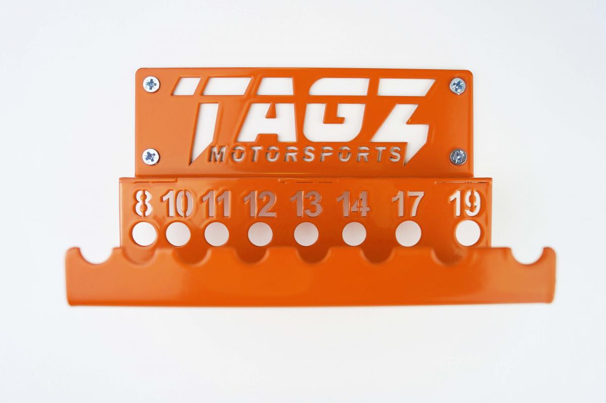 TAGZ ORGANISER T-BAR RACK ORANGE, FITS UP TO 8 T-BARS