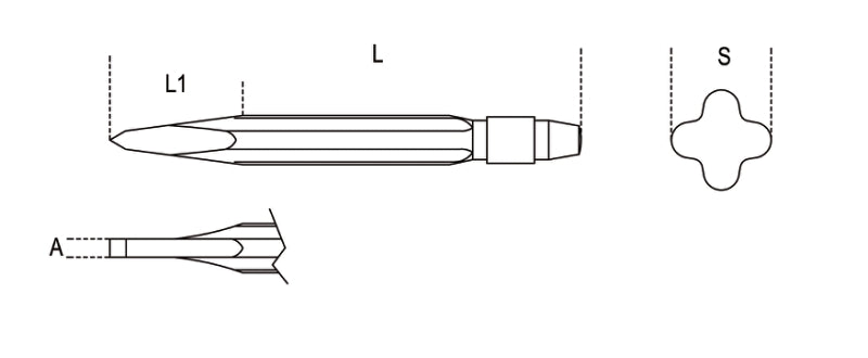 Ribbed Cape Chisel 150mm - Beta Tools 37 150