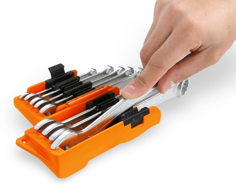Reversible Ratcheting Combination Spanner Wrench Set with Compact Support 8mm - 19mm (9 Pieces) - Beta Tools 142/SC9I