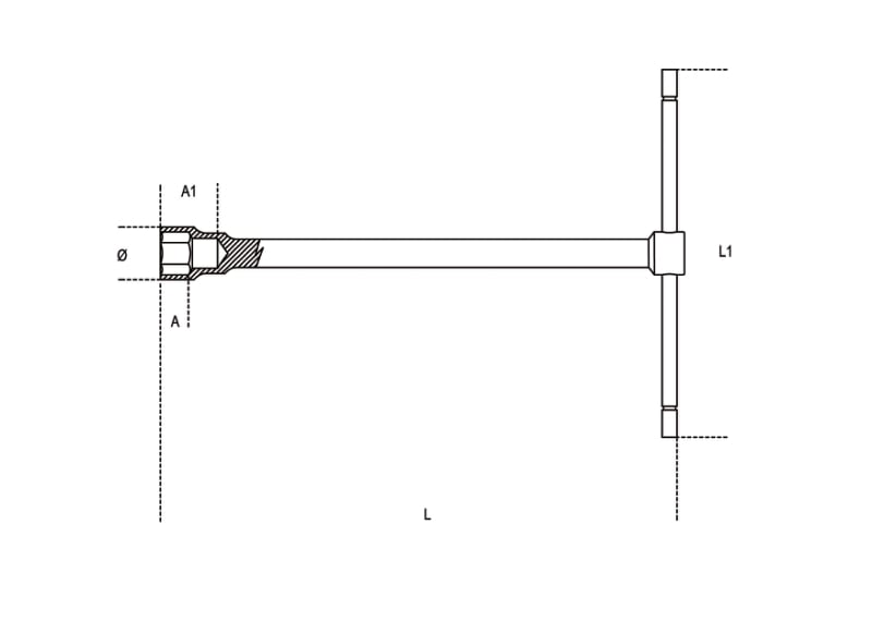 T-Handle Hexagon Socket Wrench 7mm - Beta Tools 950 7