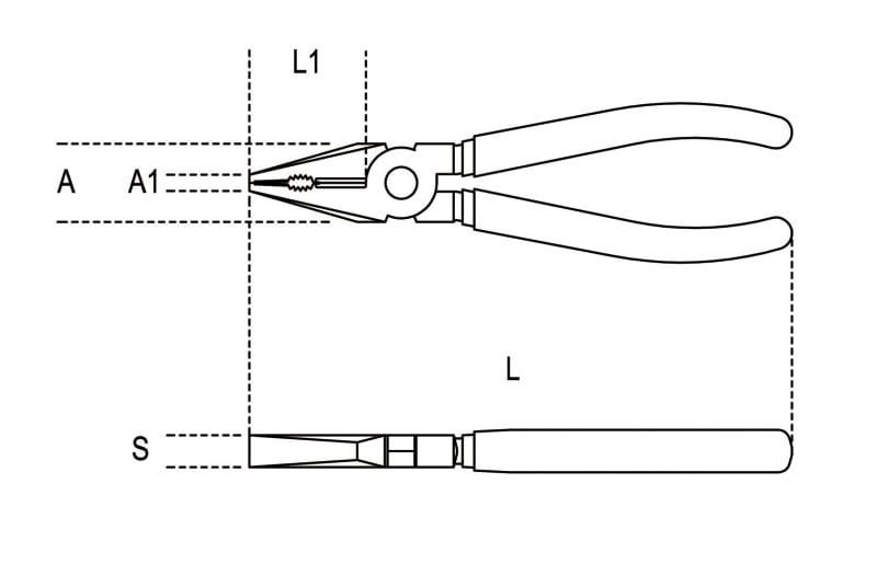 Combination Pliers Chrome-Plated with Bi-Material Handles 200mm Length - Beta Tools 1150BM 200