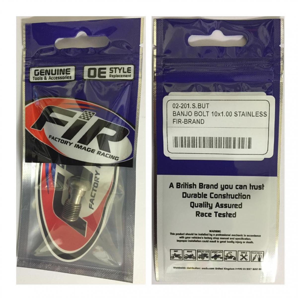BANJO BOLT M10x1.25 STAINLESS STEEL