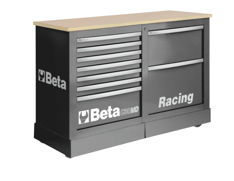 Special Mobile Roller Cabinet Racing MD Type with 7-Drawer and 2-Drawer Modules - Beta Tools C39MD-R