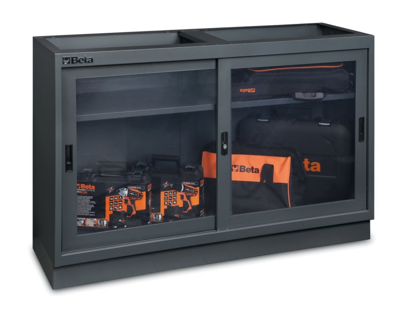 Fixed Module with Clear Polycarbonate Doors and Adjustable Shelf for Workshop - BetaC45PRO C45PRO MAT