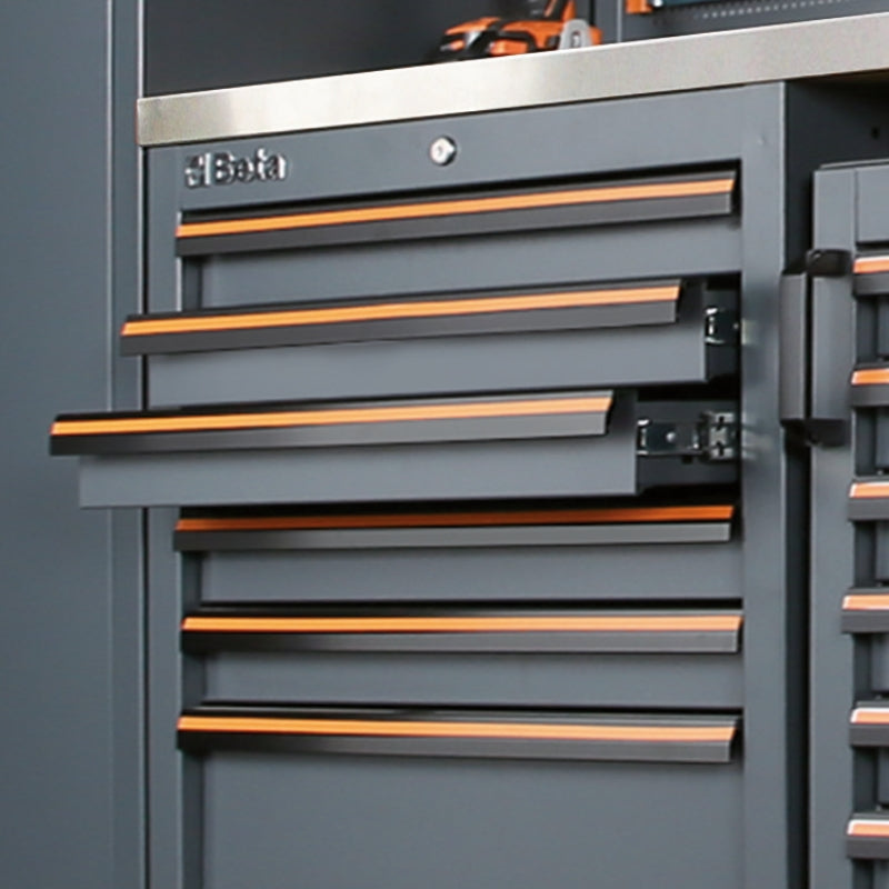 Fixed Module with 3 Drawers and 2 Built-In Reels for Workshop - BetaC45PRO C45PRO ACT