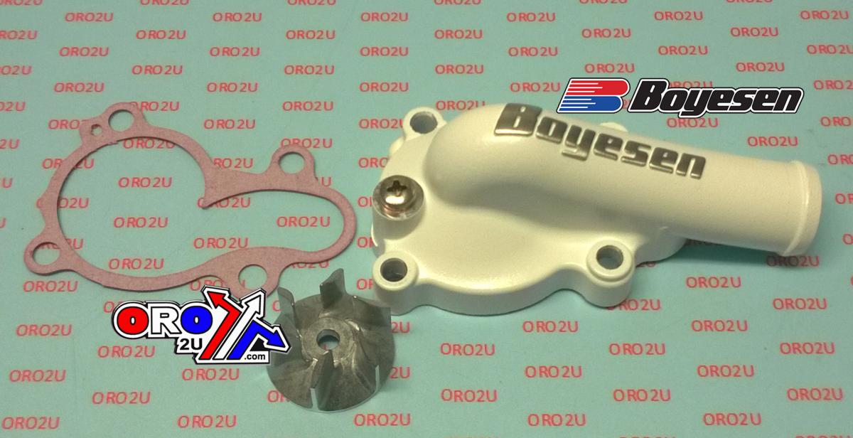 WATER PUMP COVER 16-18 KX450F, Supercooler BOYESEN WPK-18AW, WHITE
