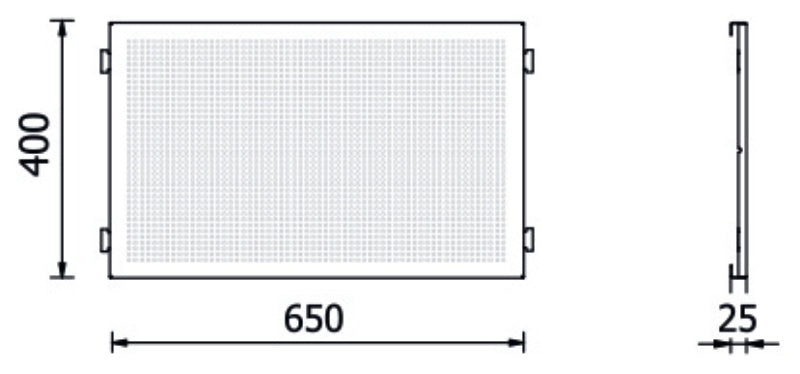 Upper Perforated Tool Panel for RSC50, 650x400x25mm - BetaRSC50 RSC50 PFS